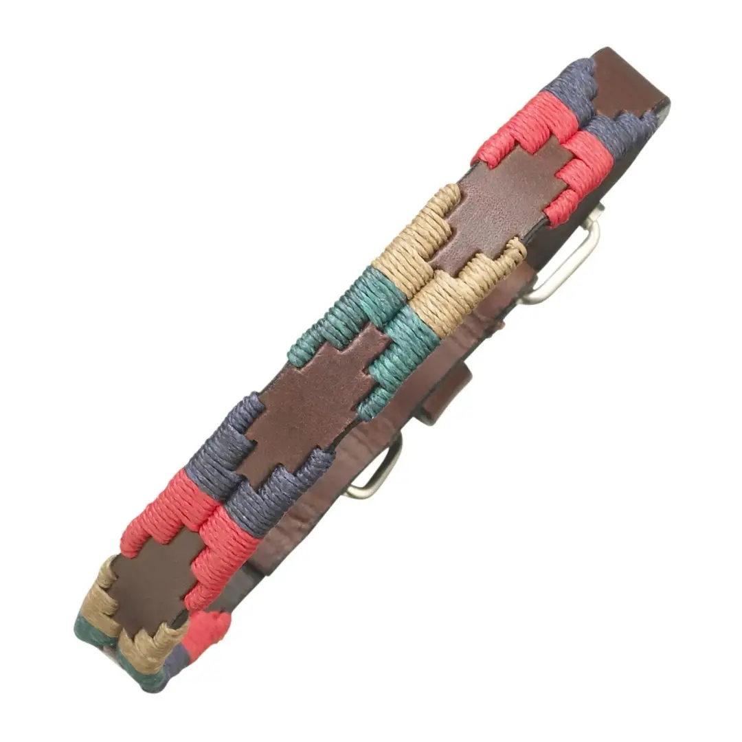 Pampeano Navidad Leather Dog Collar