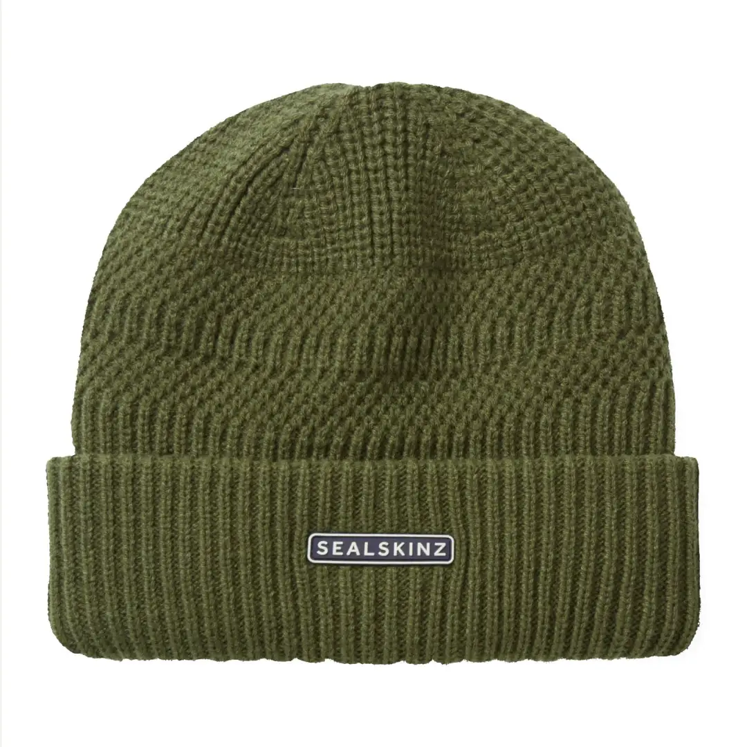 Sealskinz Gressenhall Waterproof Cold Weather Textured Stripe Roll Cuff Beanie
