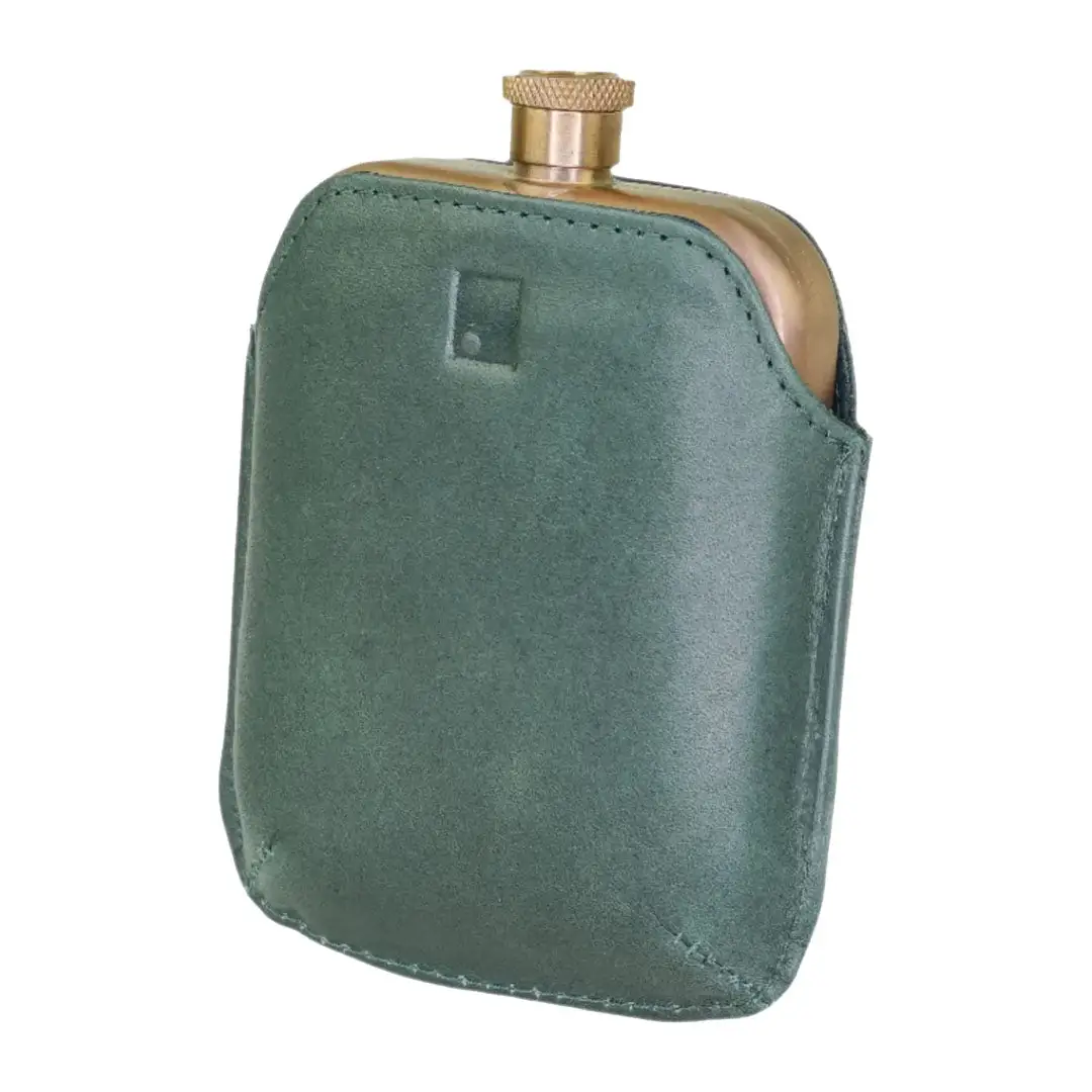 Sophos Colour Block Hip Flask with Leather Sleeve - Image 2