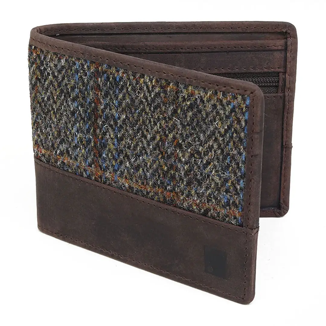 Sophos Harris Tweed Wallet Brown