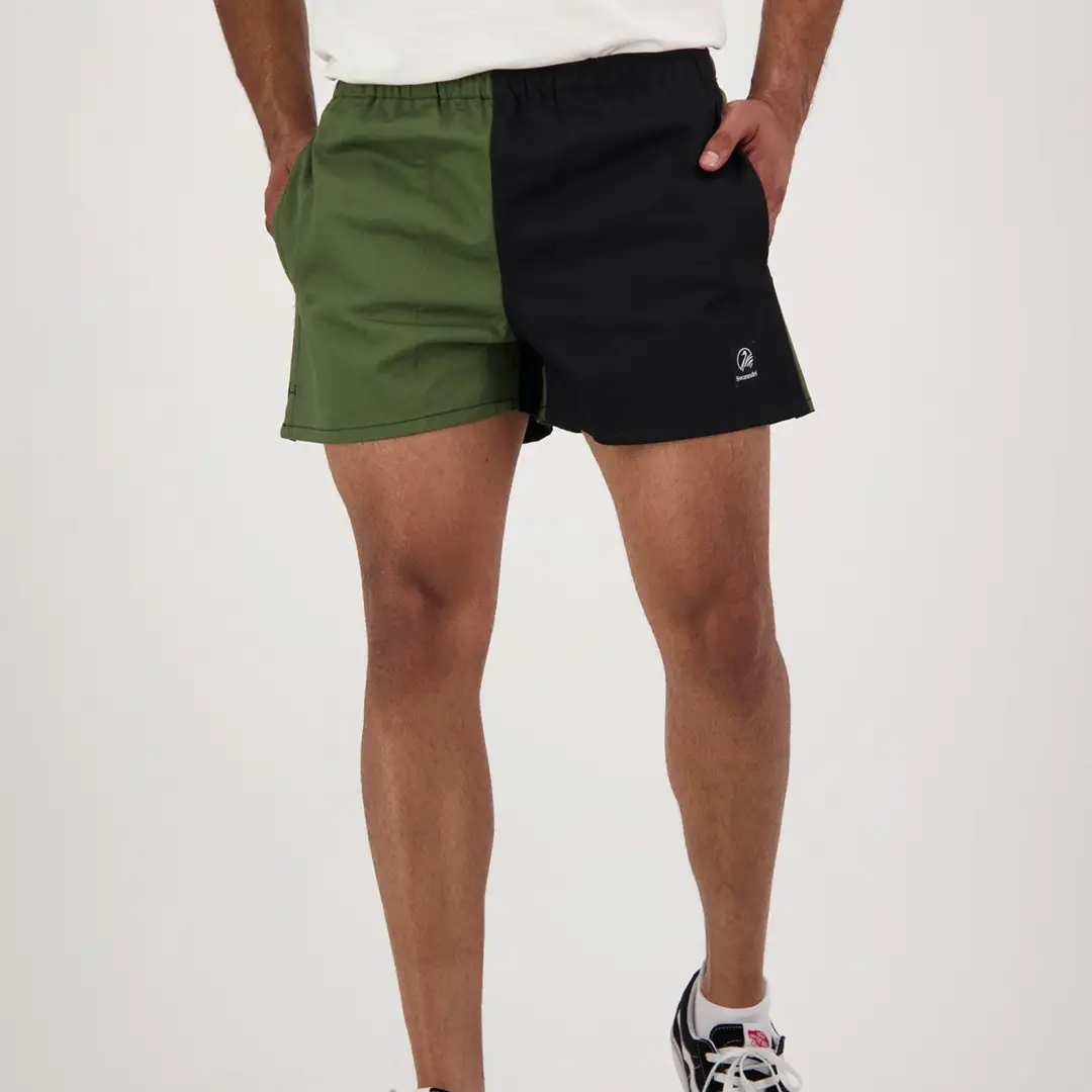 Swanndri Cotton Harlequin Rugby Shorts - Image 2