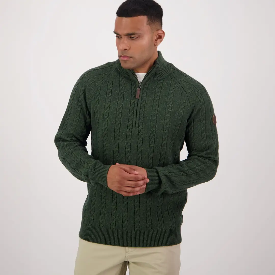 Swanndri Doncaster Cable Knit 1/4 Zip Jumper - Image 2