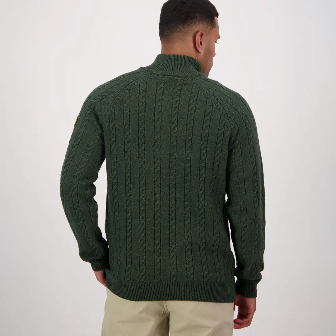 Swanndri Doncaster Cable Knit 1/4 Zip Jumper - Image 3