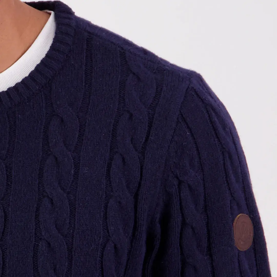 Swanndri Doncaster Mens Cable Knit Crew - Image 11