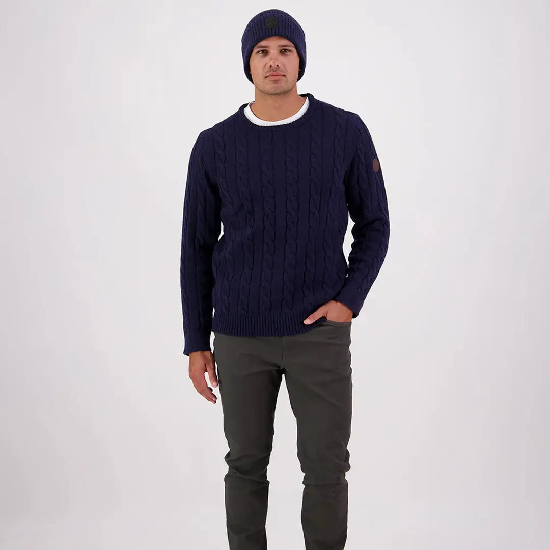 Swanndri Doncaster Mens Cable Knit Crew - Image 7