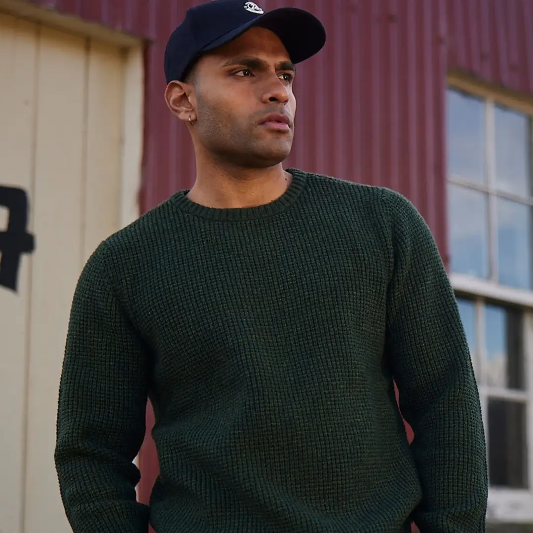 Swanndri Fistral Waffle Knit Crew Jumper - Image 2
