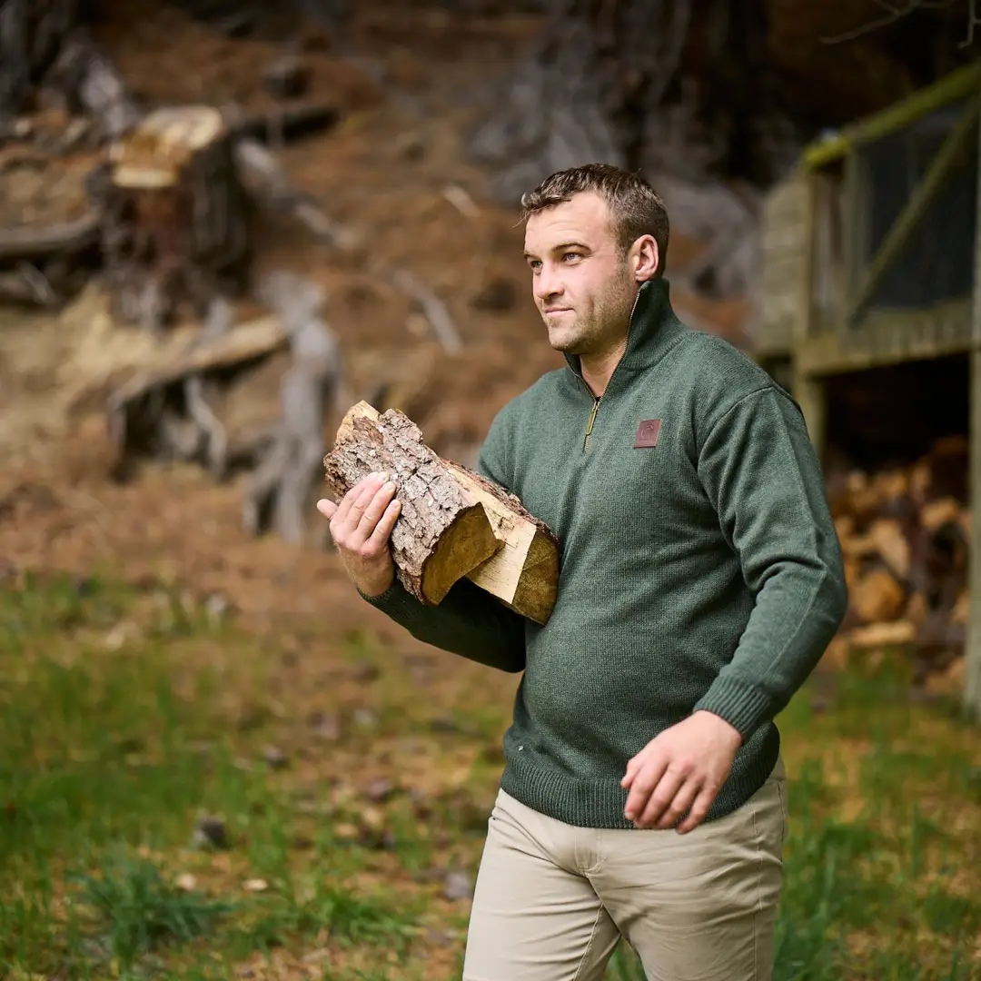 Swanndri Mariner Zip Neck Jumper - Image 3