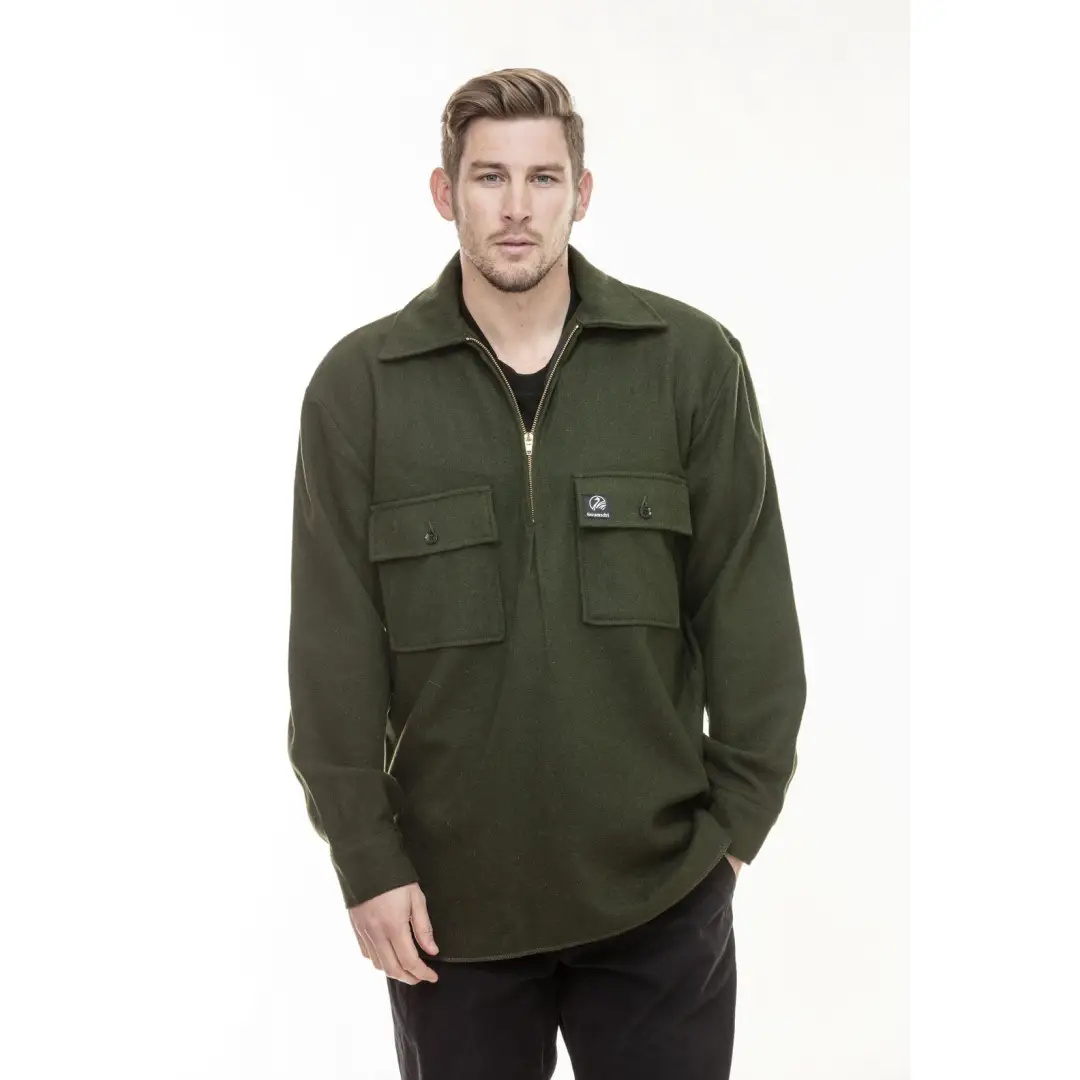 Swanndri Ranger Wool Zip Front Bushshirt - Image 3