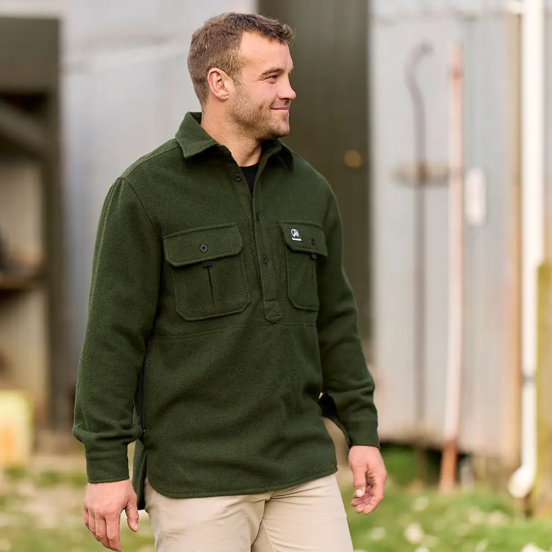 Swanndri Ranger Wool Zip Front Bushshirt - Image 4