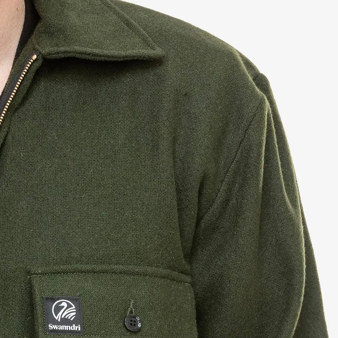 Swanndri Ranger Wool Zip Front Bushshirt - Image 5