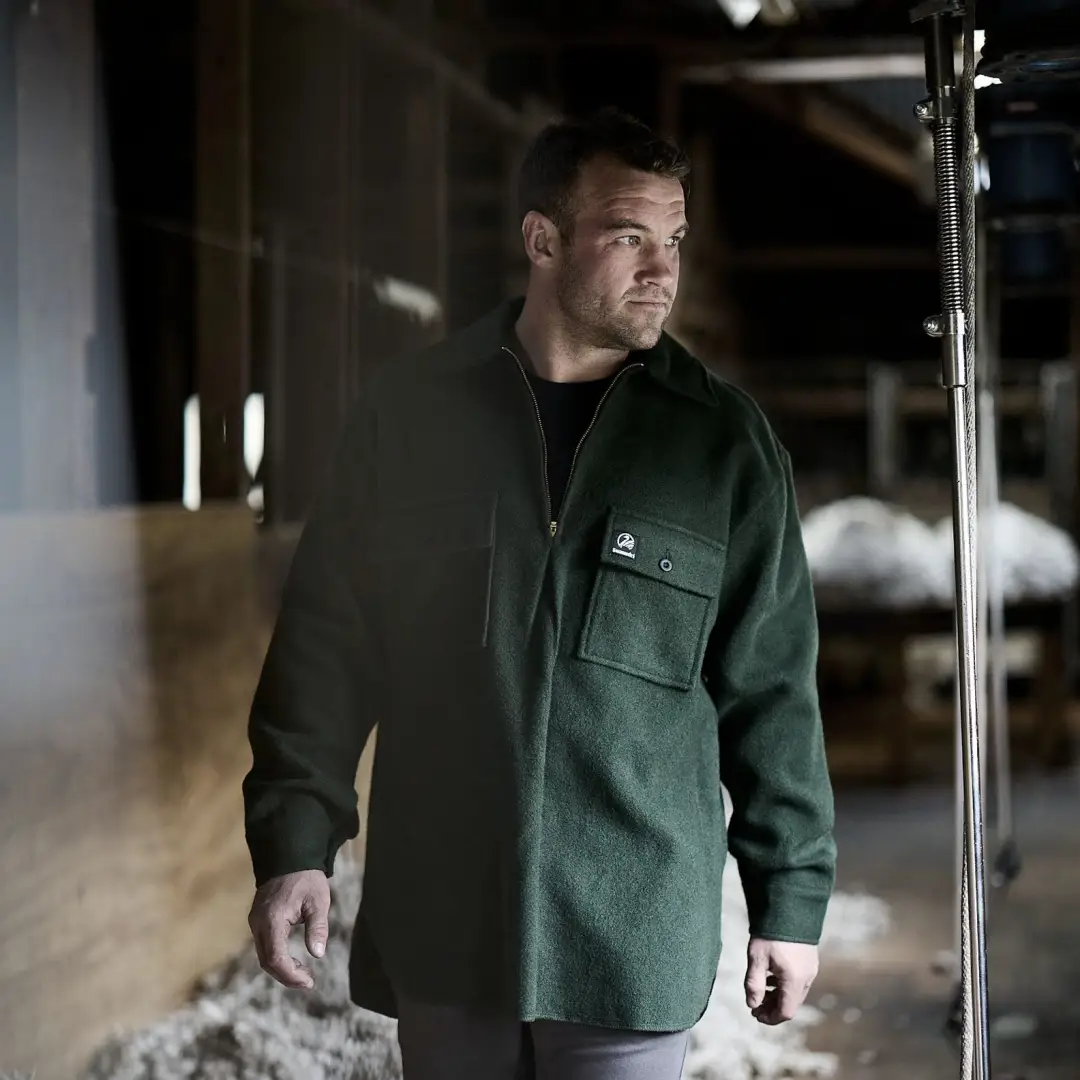 Swanndri Ranger Wool Zip Front Bushshirt - Image 6