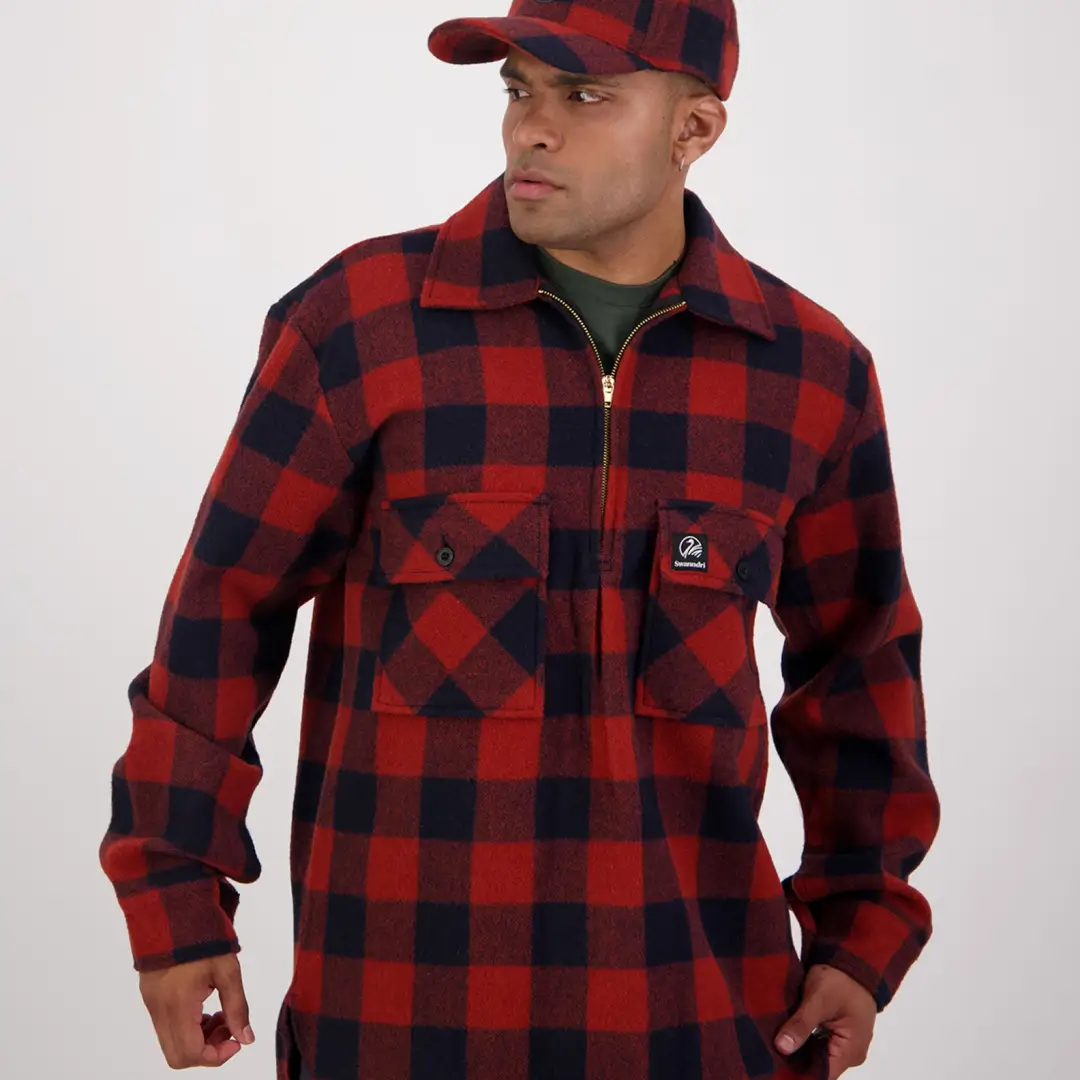 Swanndri Ranger Wool Zip Front Bushshirt - Image 2