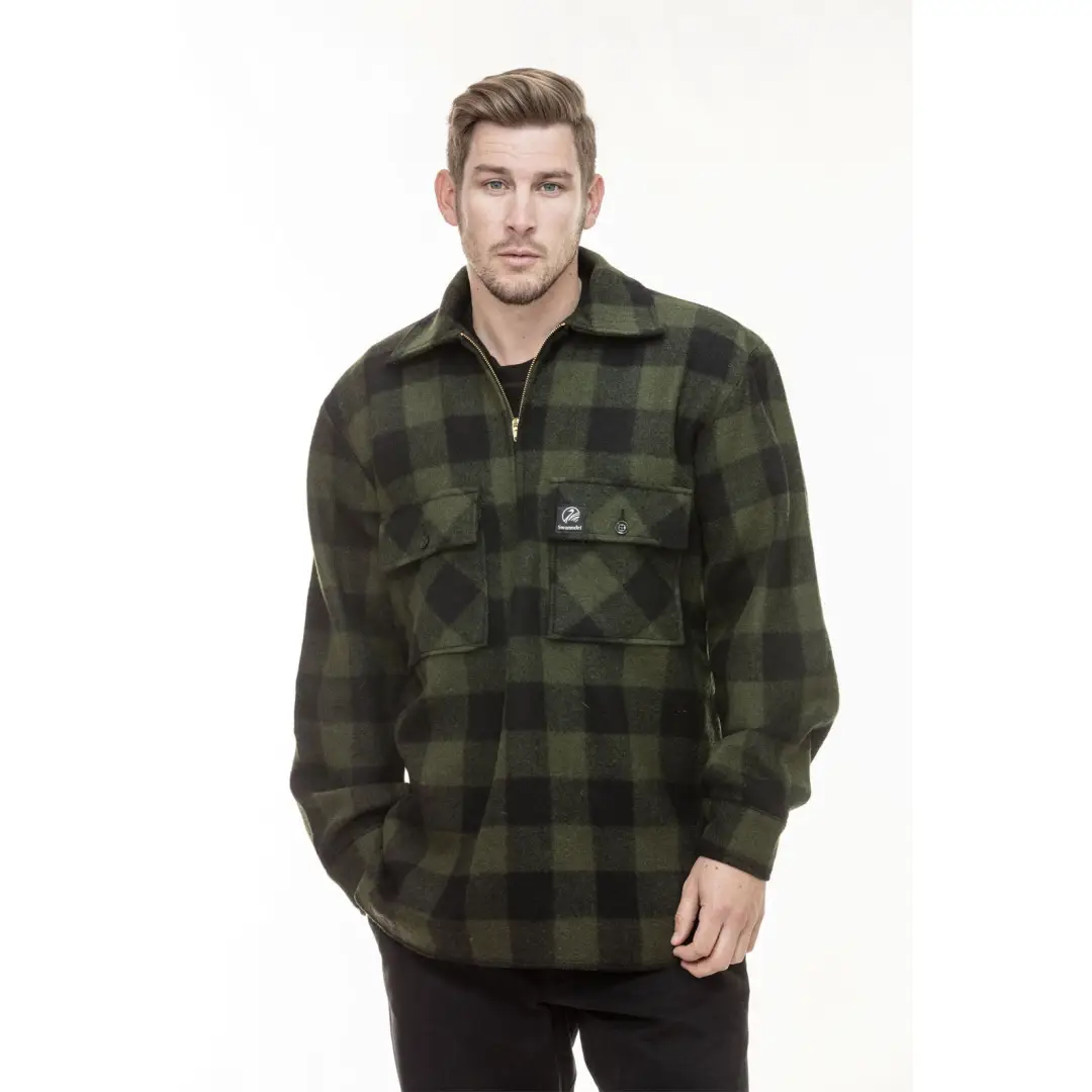 Swanndri Ranger Wool Zip Front Bushshirt - Image 3