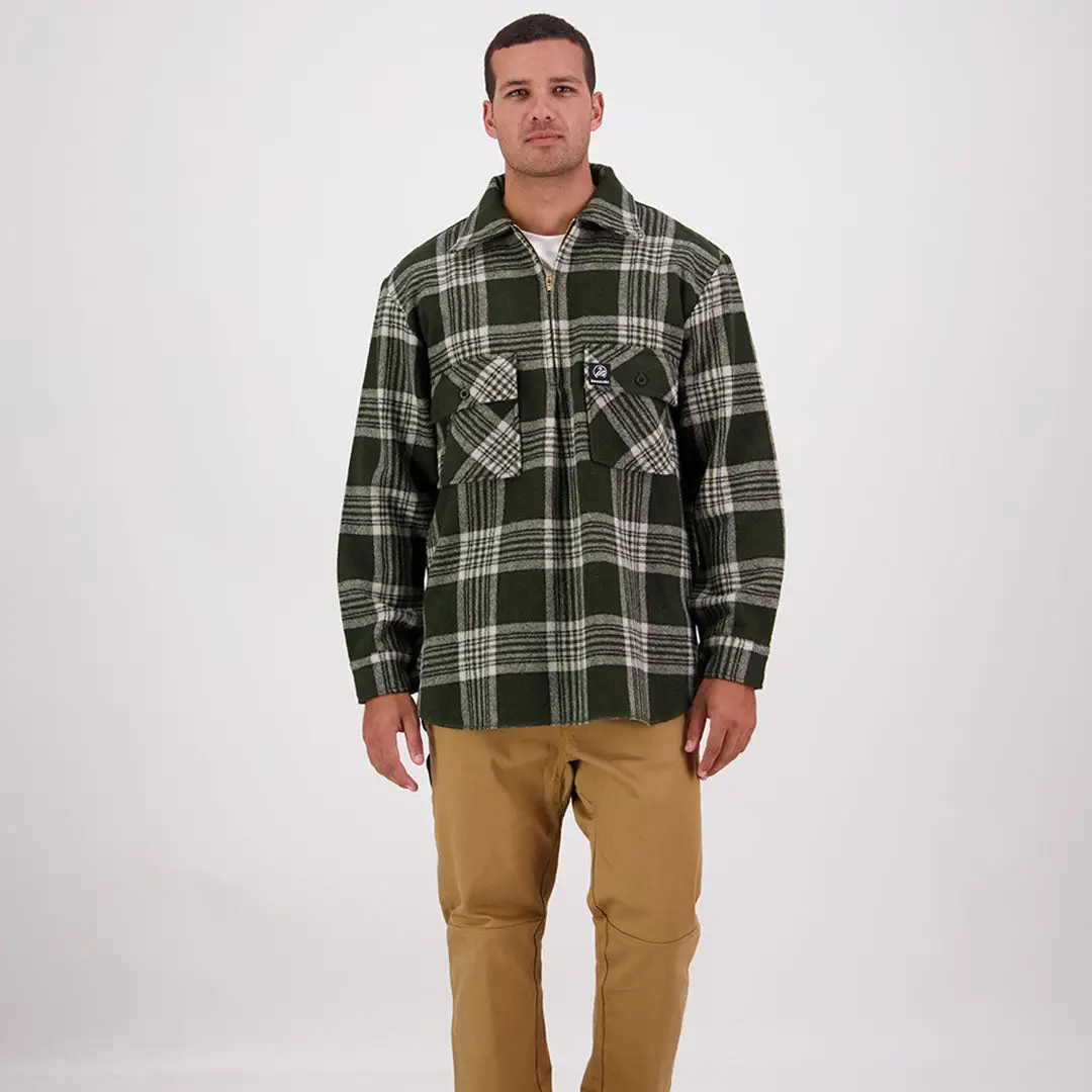 Swanndri Ranger Wool Zip Front Bushshirt - Image 2