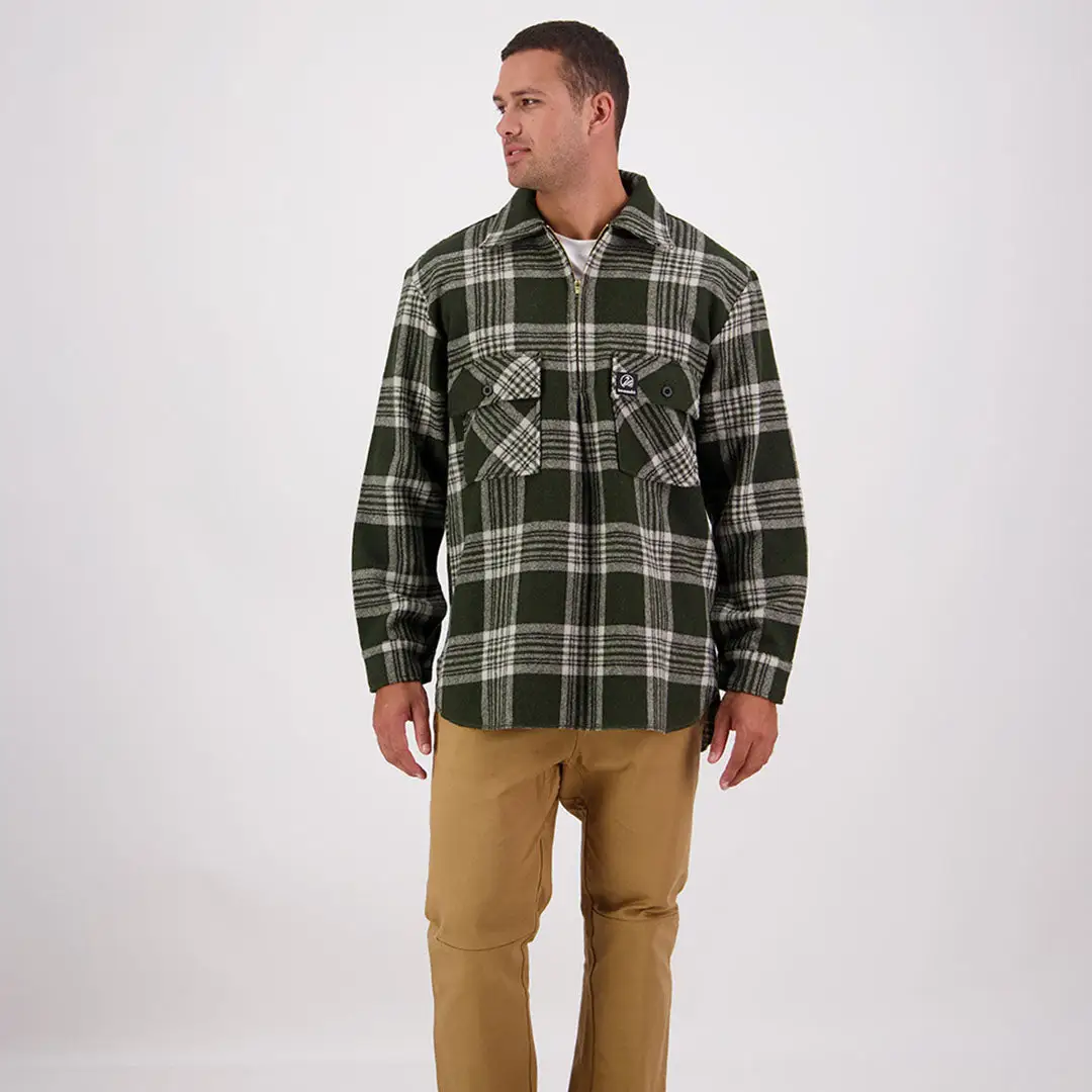 Swanndri Ranger Wool Zip Front Bushshirt - Image 4