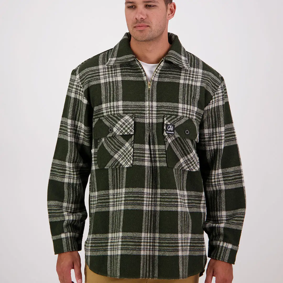 Swanndri Ranger Wool Zip Front Bushshirt - Image 6