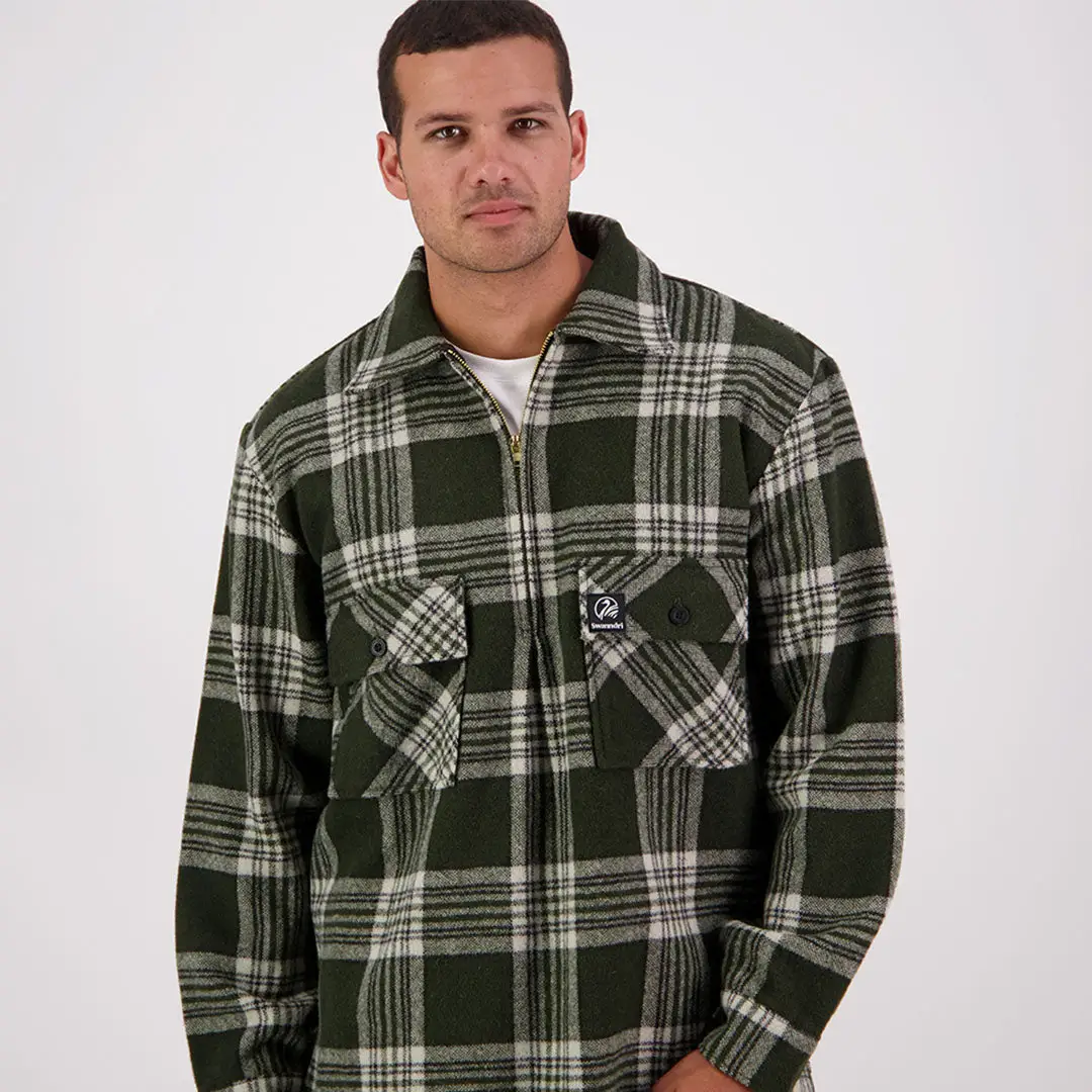 Swanndri Ranger Wool Zip Front Bushshirt - Image 8