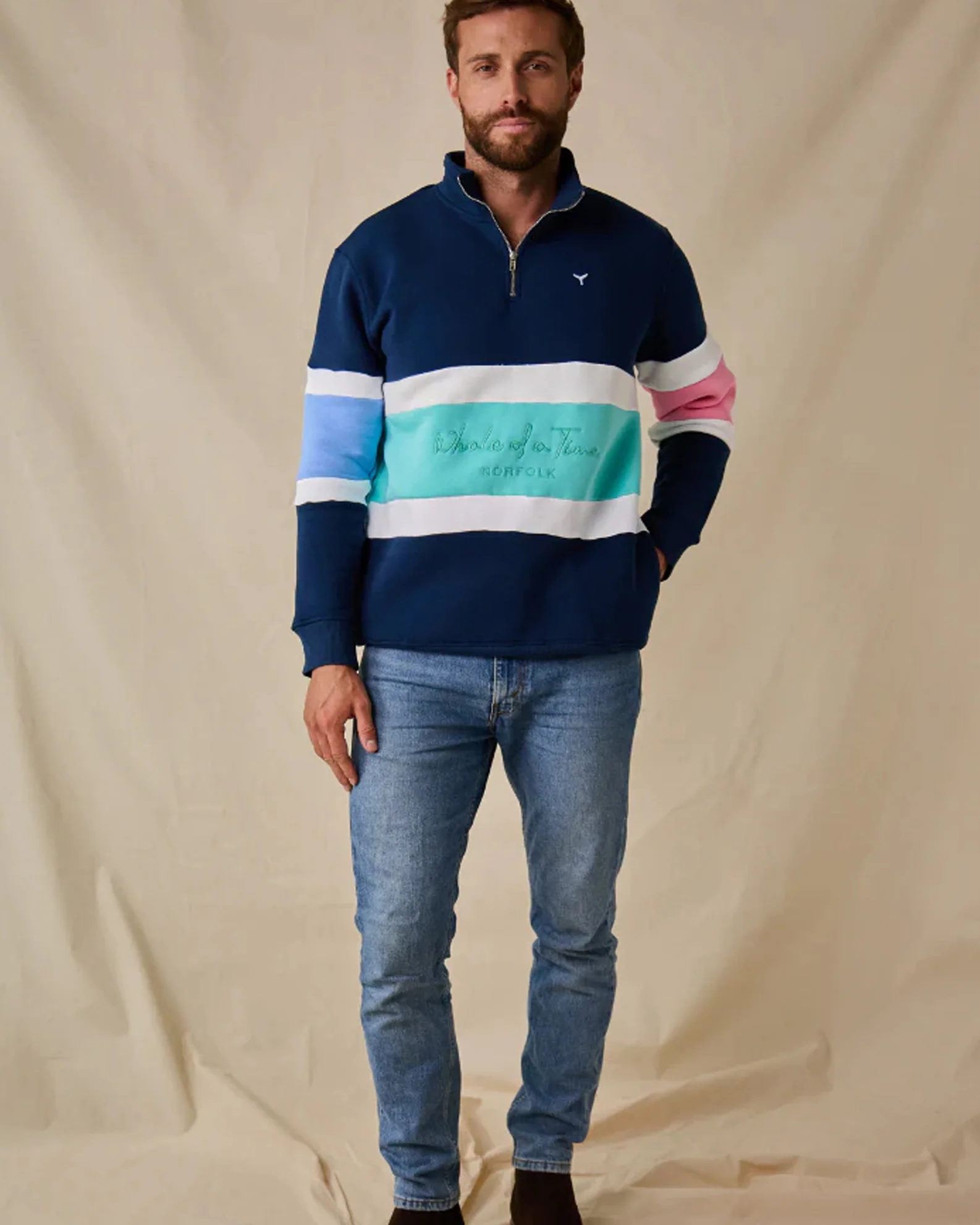 Whale of a Time Unisex Evesham Quarter Zip - Image 3