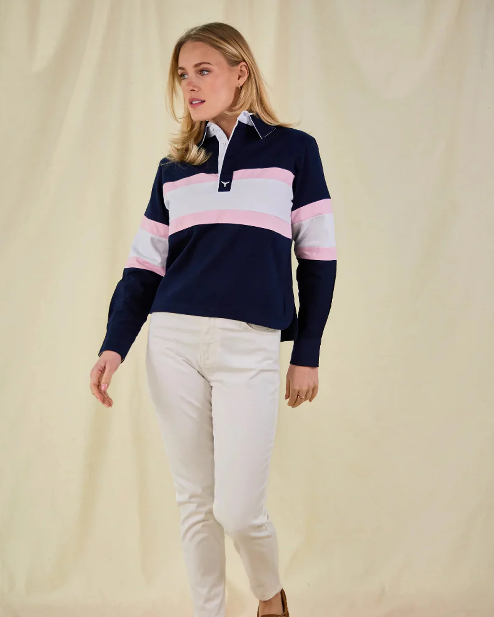 Whale of a Time Womens Hurley Cropped Deck Shirt - Image 2