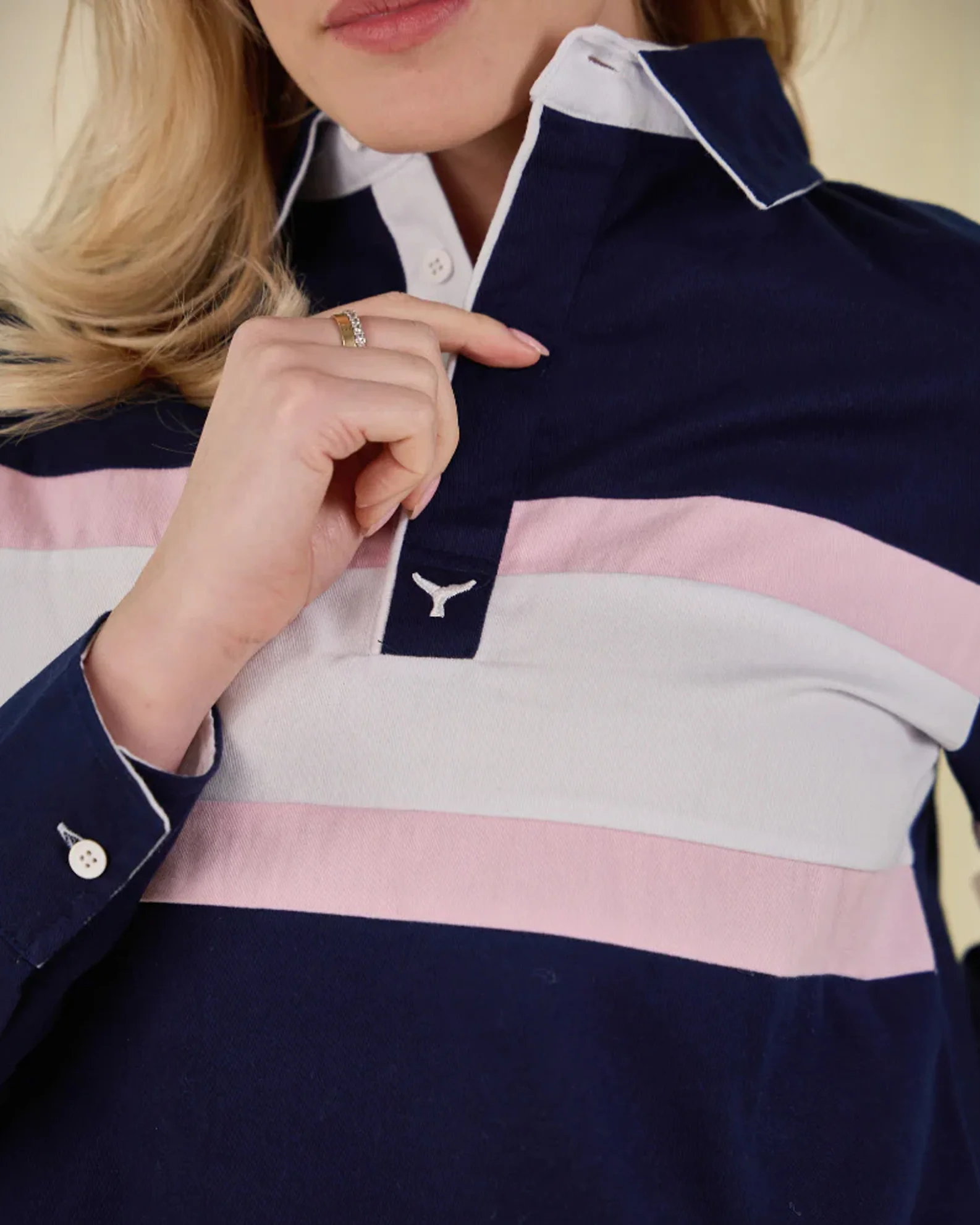 Whale of a Time Womens Hurley Cropped Deck Shirt - Image 3