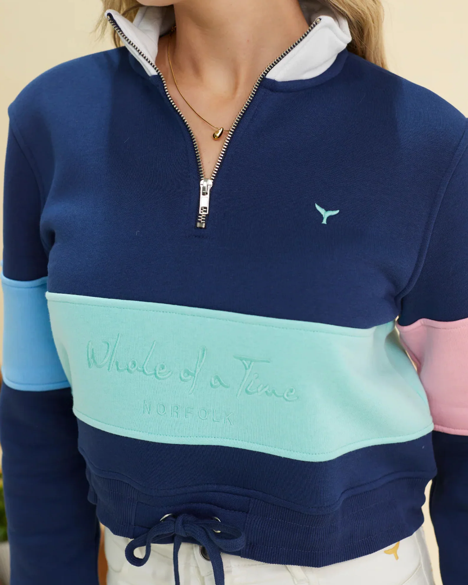 Whale of a Time Womens Kingsbridge Quarter Zip - Image 3