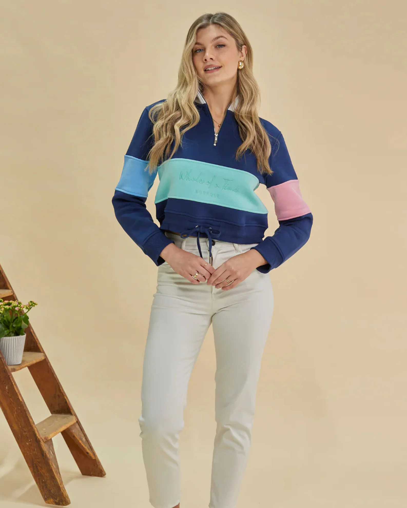 Whale of a Time Womens Kingsbridge Quarter Zip - Image 5