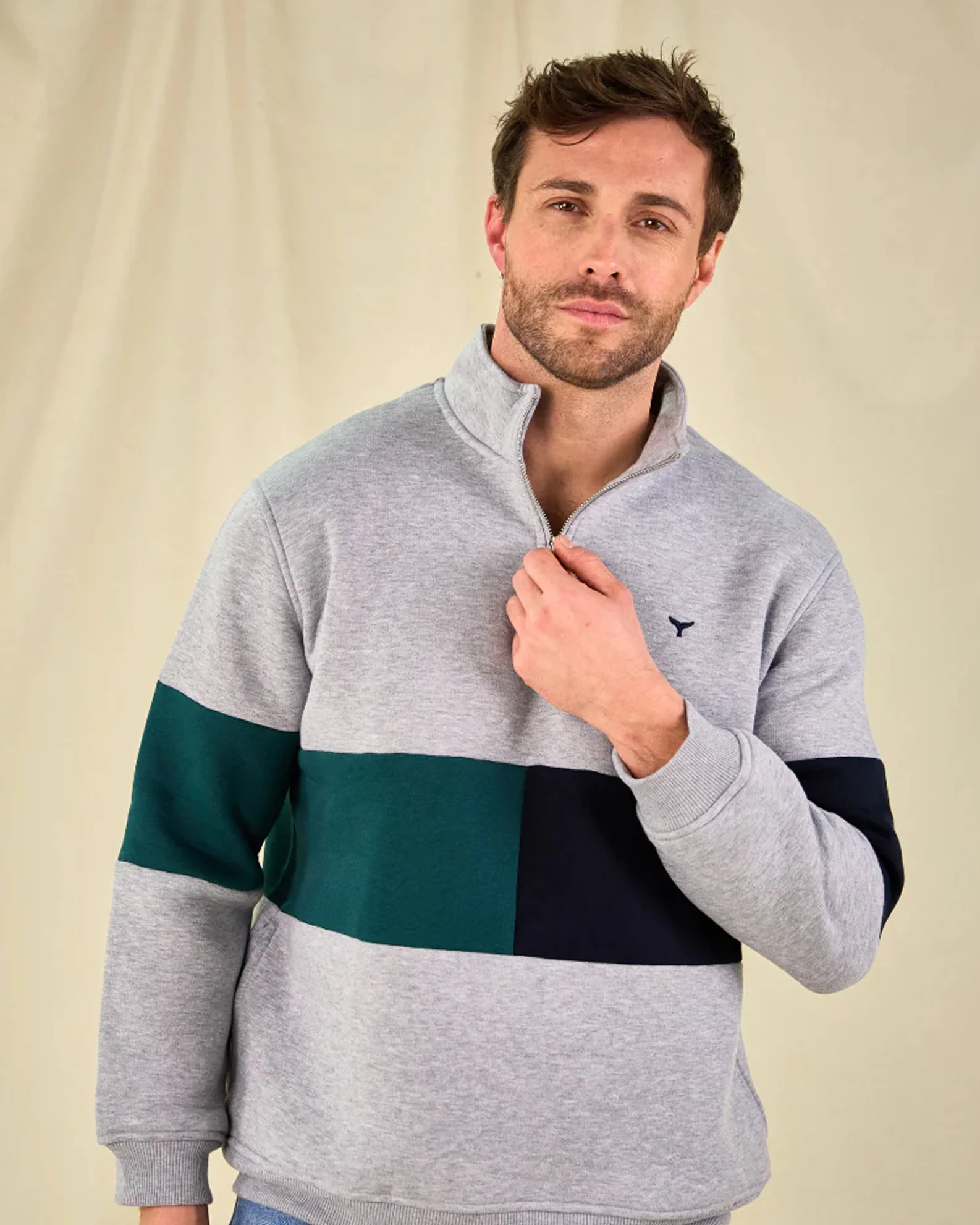 Whale of a Time Unisex Norfolk Quarter Zip - Image 2