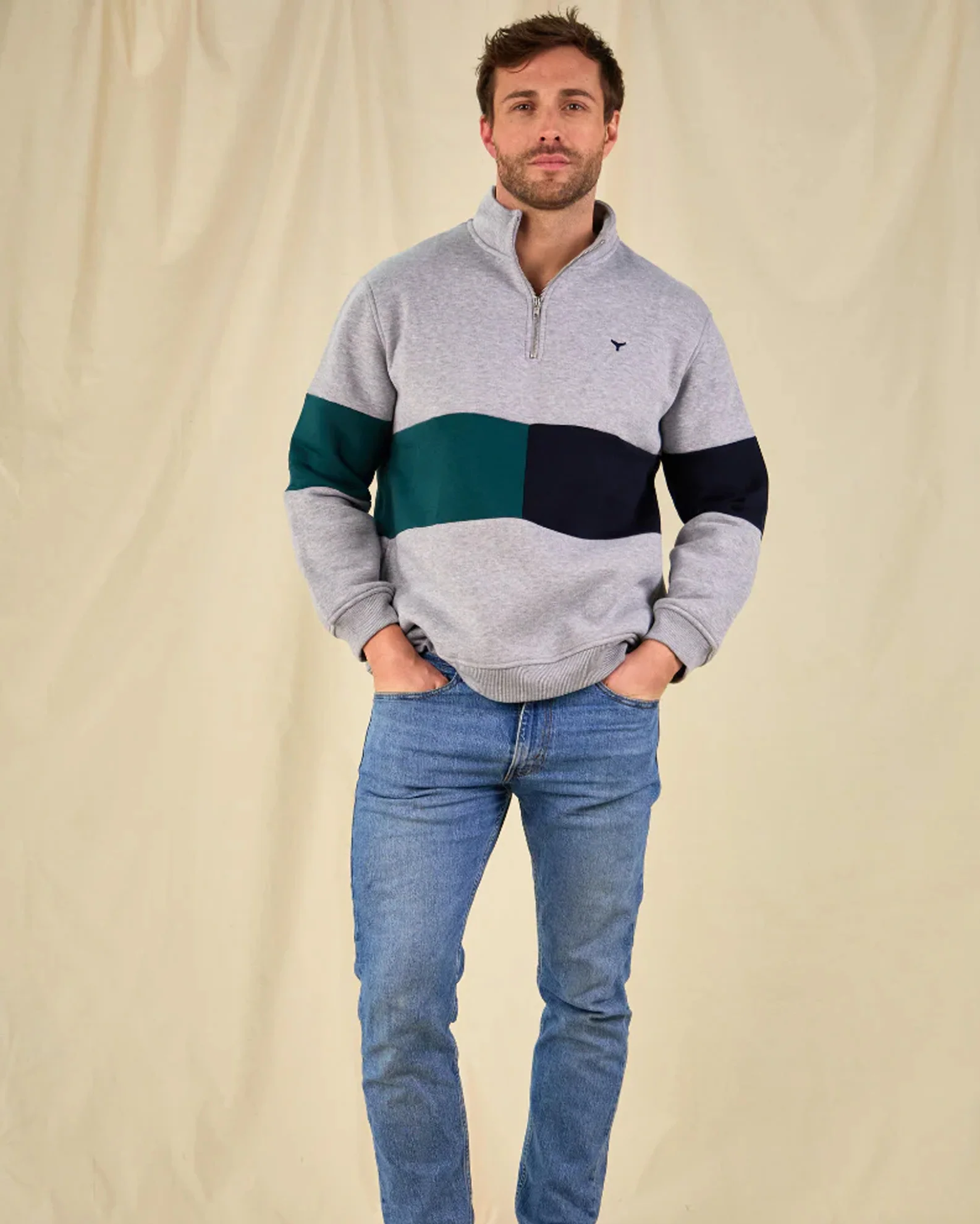 Whale of a Time Unisex Norfolk Quarter Zip - Image 4