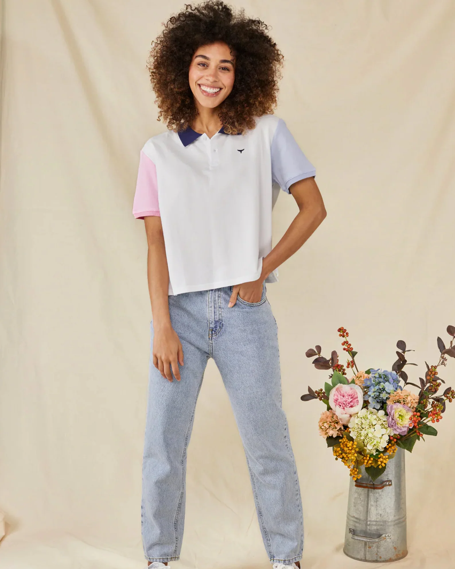 Whale of a Time Womens Polzeath Polo Shirt - Image 6