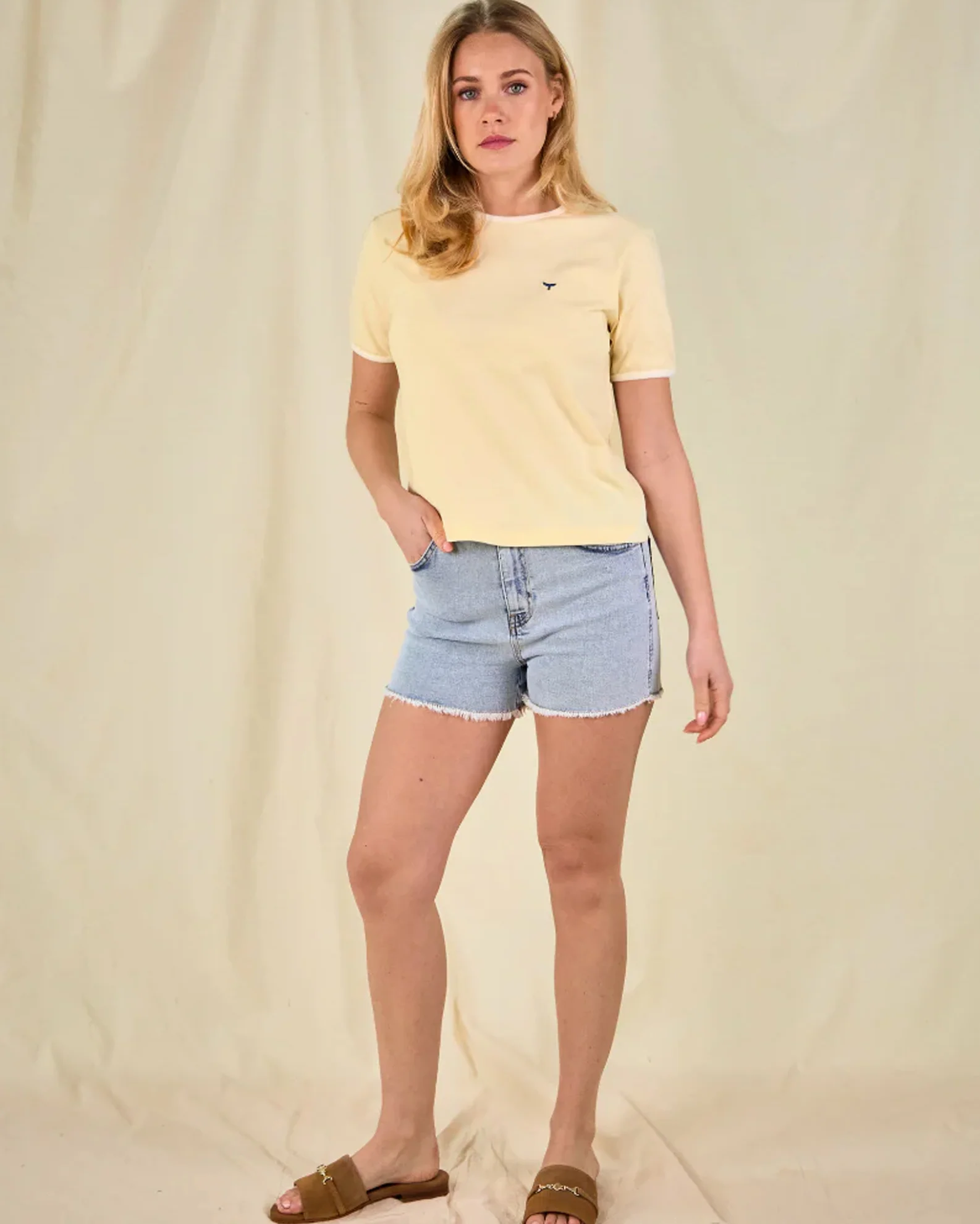 Whale of a Time Womens Signature Denim Shorts - Image 5